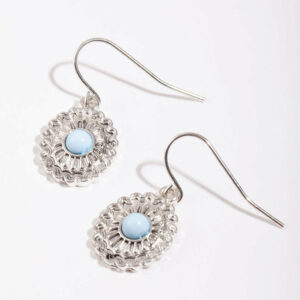 Antique Floral Disc Earrings