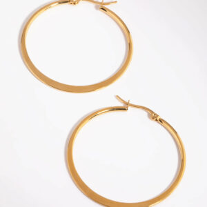Stainless Steel Thin Hoop Earrings