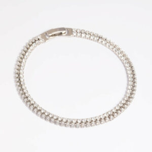Rhodium Layered Tennis Bracelet