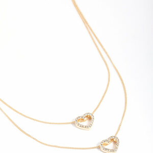 Double Open Heart Necklace