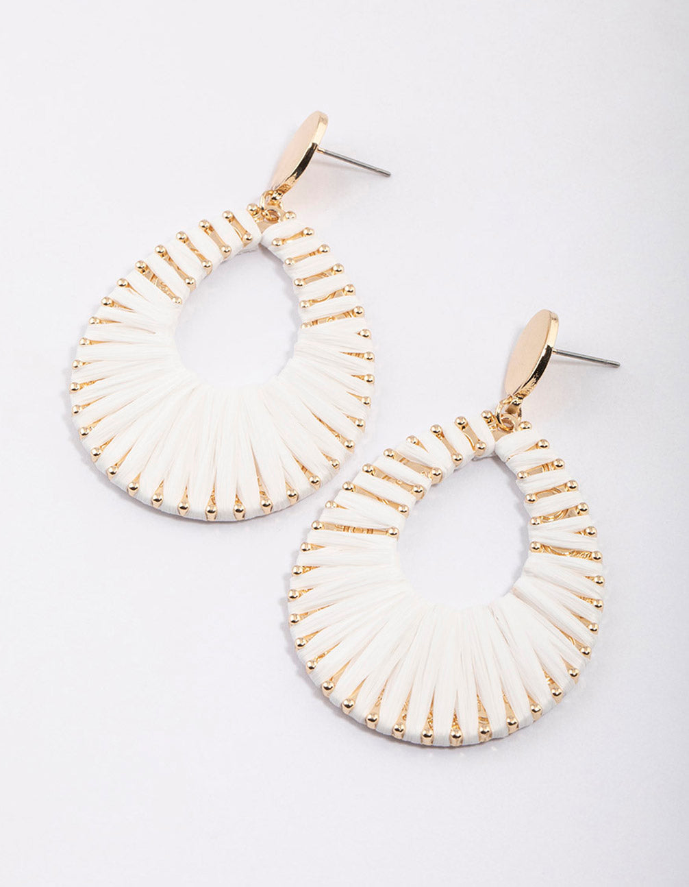 Raffia Oval Earrings