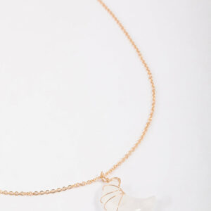 Clear Quartz Moon Necklace