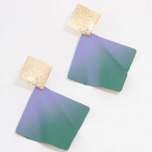 Ridged Diamond Drop Earrings