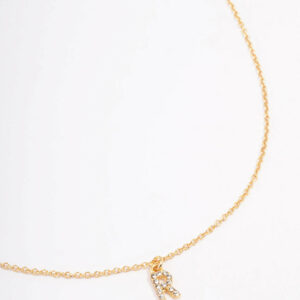 Letter R Initial Square Pendant Necklace