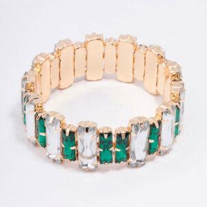 & Green Rectangle Stretch Bracelet