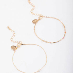 Bead & Pearl Chain Bracelet Pack