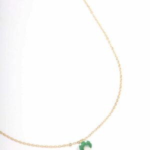 & Green Mushroom Pendant Necklace