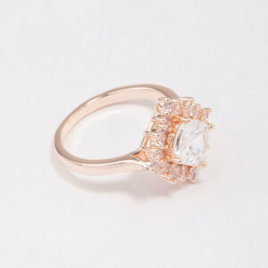Rose Framed Square Ring