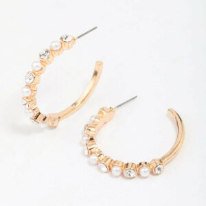 Pearl Encased Hoop Earrings