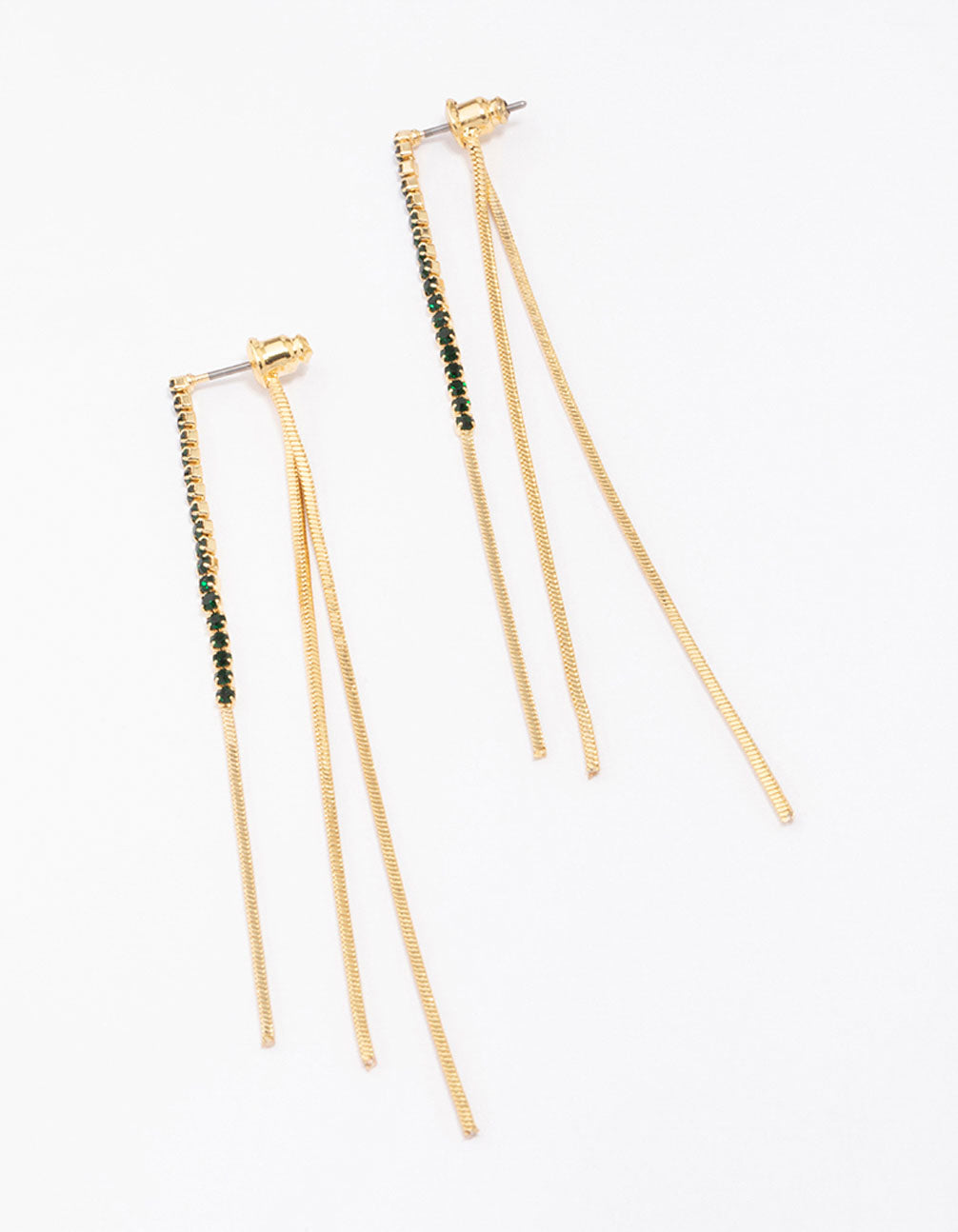 Snake Chain & Sandwich Drop Earrings