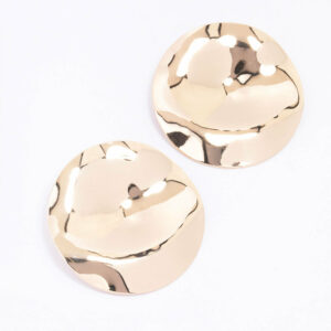 Large Circular Coin Stud Earrings