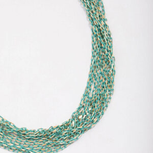 & Green Layered Chain Necklace