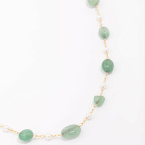 Alternating  Stone Chain Necklace
