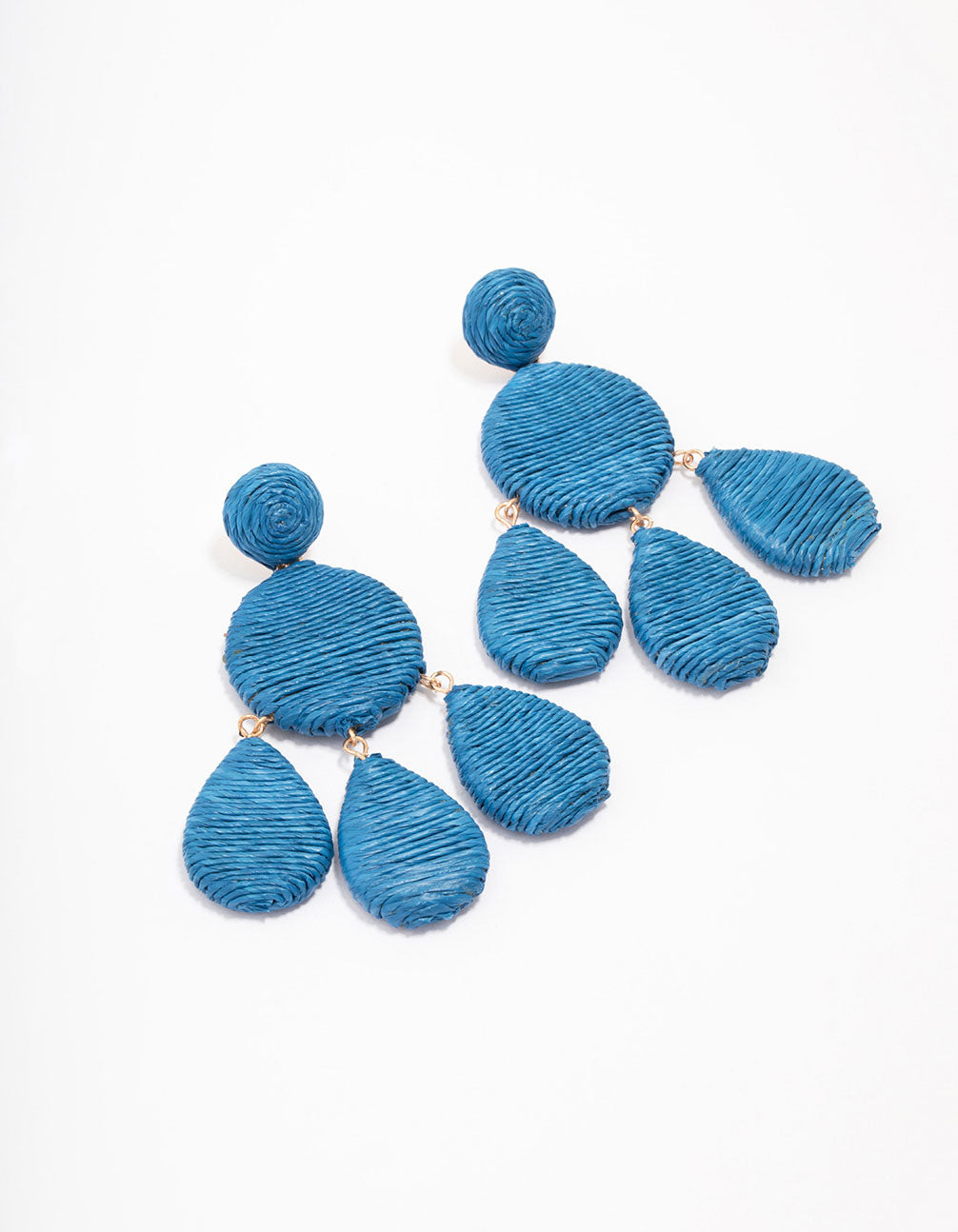 Blue Fabric TearEarrings