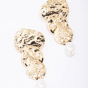 Molten Pearl Drop Earrings