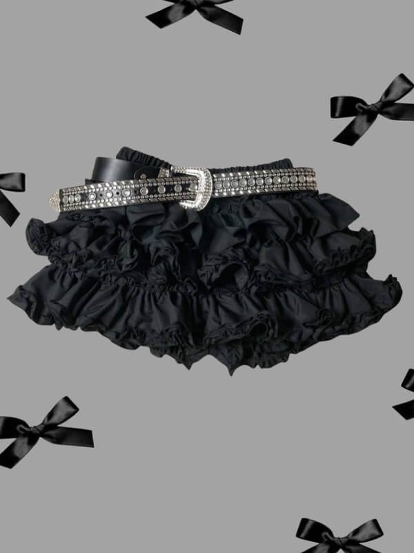 Goth lolita layered bloomer skirt - Image 3