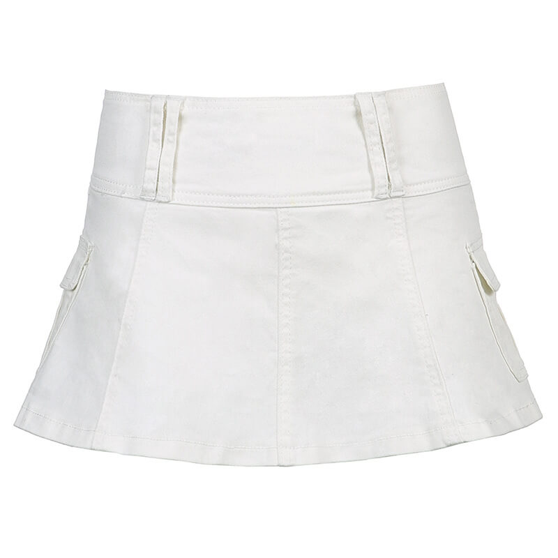 High waisted denim mini skirt - Image 9
