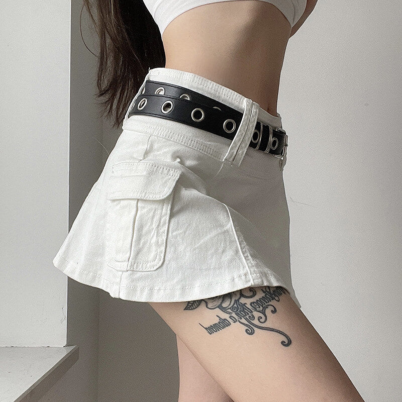 High waisted denim mini skirt - Image 3
