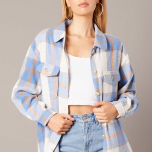 Blue Check Relaxed Shirt Long Sleeve