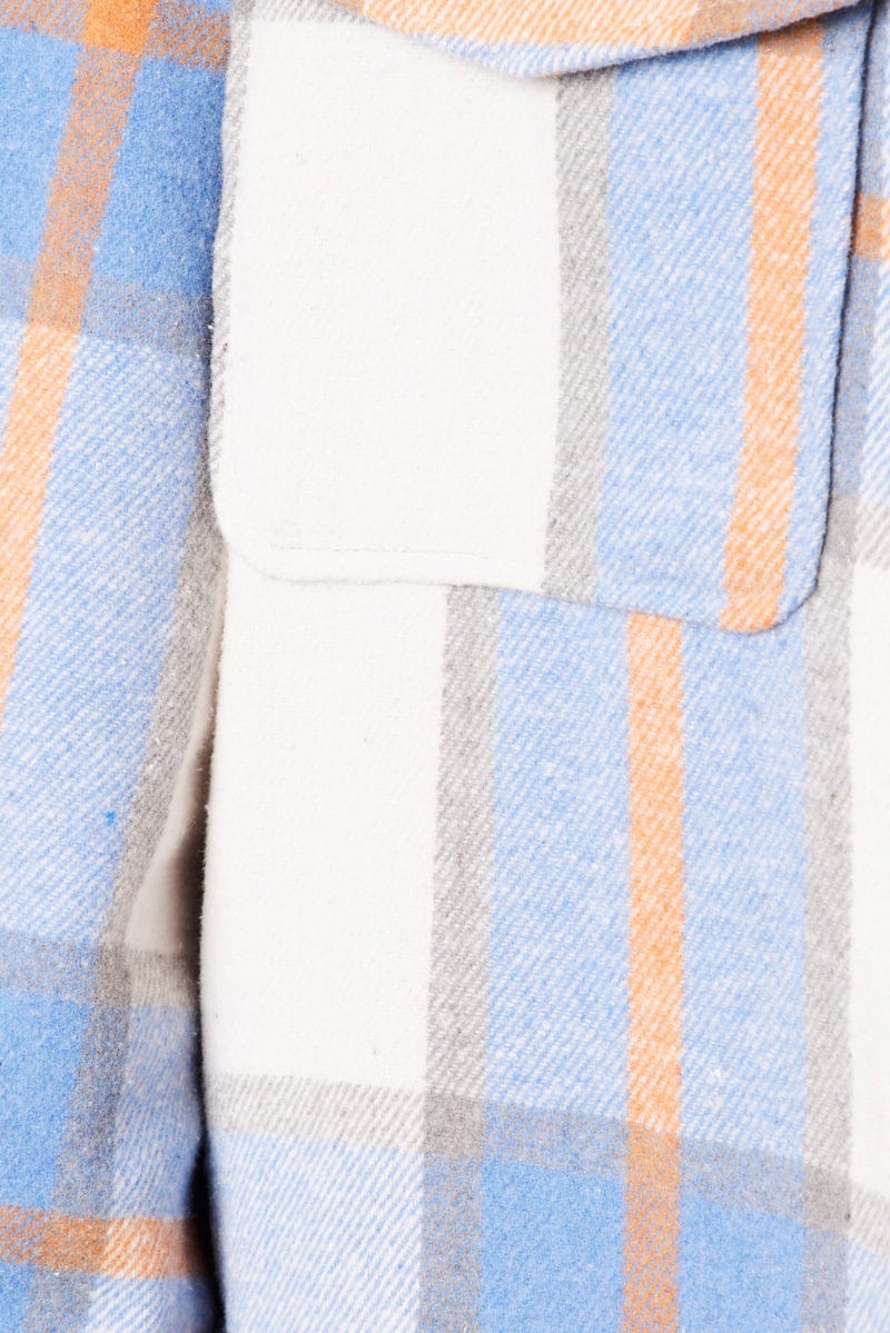 Blue Check Relaxed Shirt Long Sleeve - Image 6